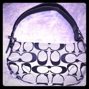 COACH black/grey small hobo