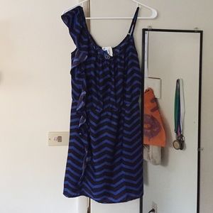 Black and blue printed dress, never worn!