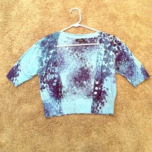 Express blue short cardigan