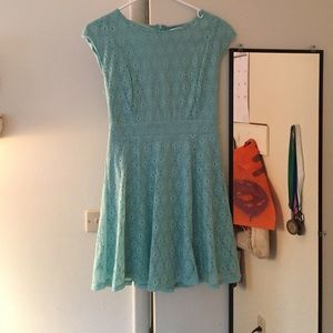 Sea foam blue lace dress