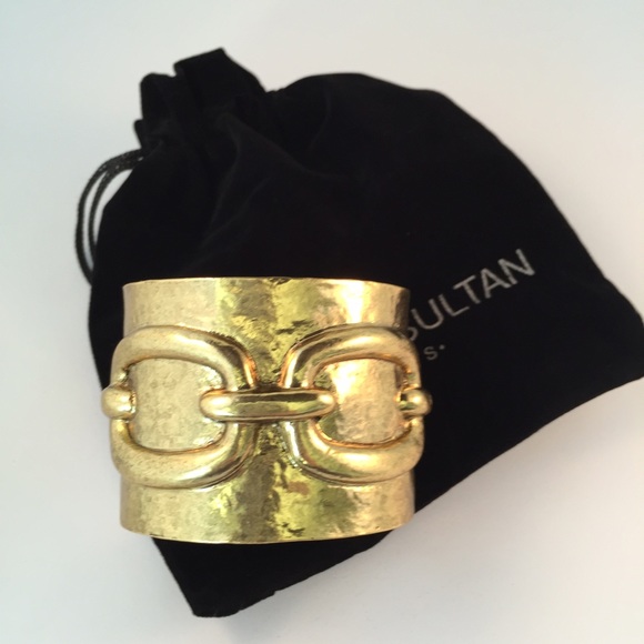 Karine Sultan  Gold Textured Cuff - Picture 2 of 4