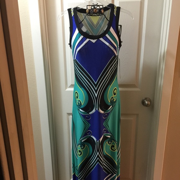 NEW color block💙 blue/green 🍀long dress ☀️