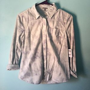 NEVER WORN CHARLOTTE RUSSE ACID WASH TOP