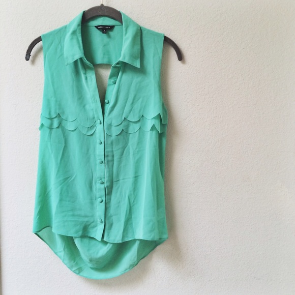 Mint scalloped tank top!