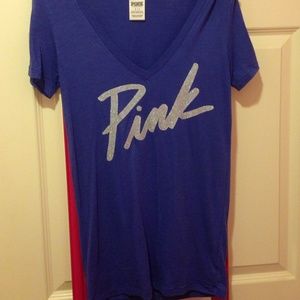 Victoria Secret Pink Blue V-neck!