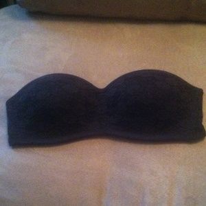 PINK by VS. Black lace bandeau.