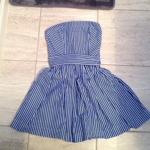 Blue and white stripped Abercrombie dress
