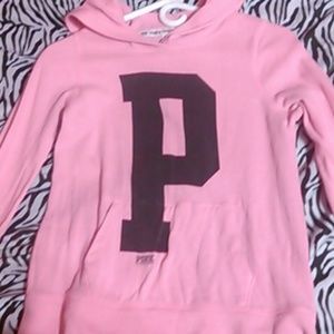Pink pullover hoodie