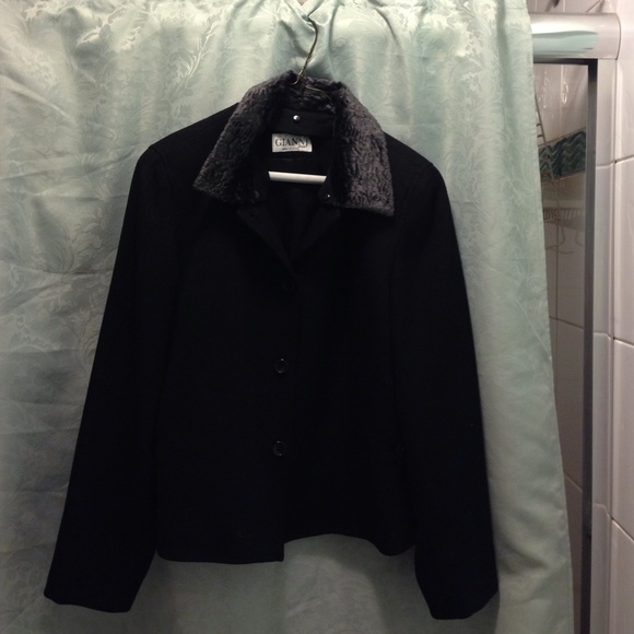 Gianni Blazer w/Removable Faux Gray Fur Collar