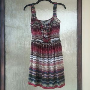 Tribal Ruffle-front Dress