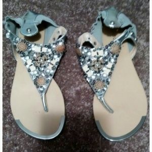 Silver sandals