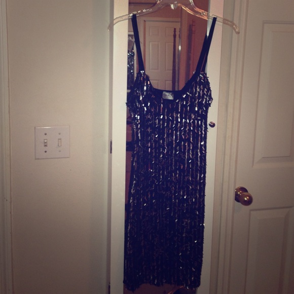 Little black dress with sequins