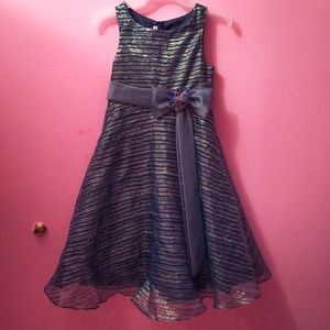 Kids blue-green shiny dress