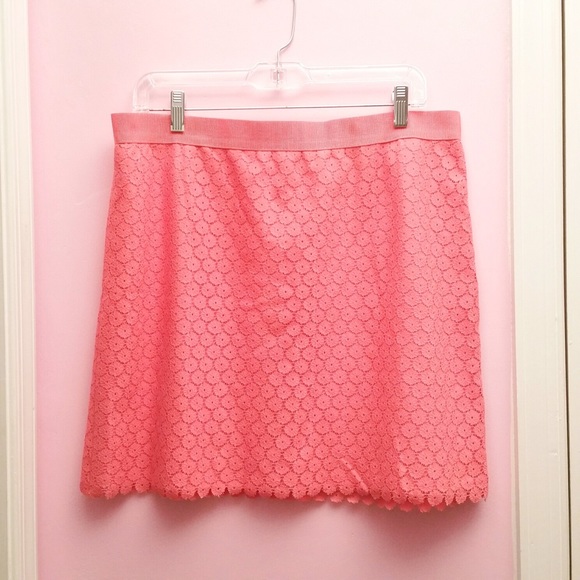 Coral Crochet Skirt