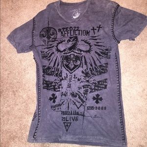 Mens Medium v neck affliction shirt