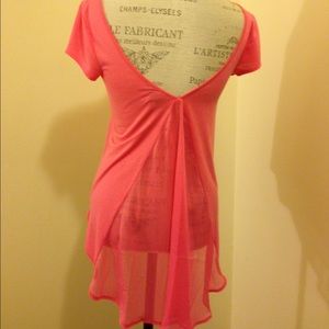 Spring Coral Deep-V Back Top