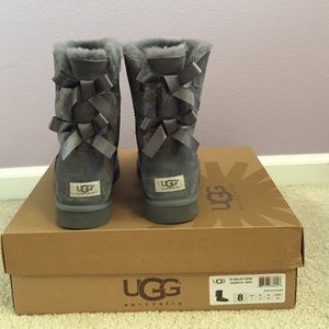 Gray Bailey Bow UGG Australia boots.