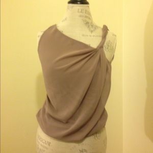 Sleeveless taupe top
