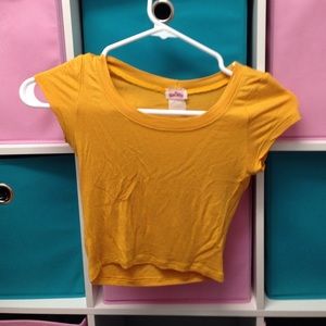 Yellow crop top