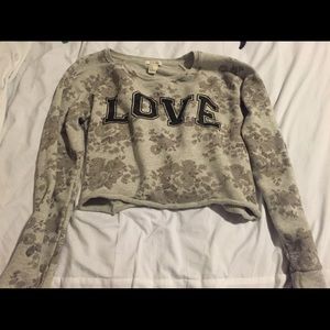 Forever 21 Cropped LOVE Sweater.