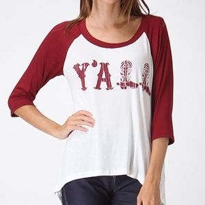 Y'all maroon and white