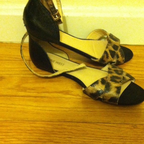Nine West leopard sandals