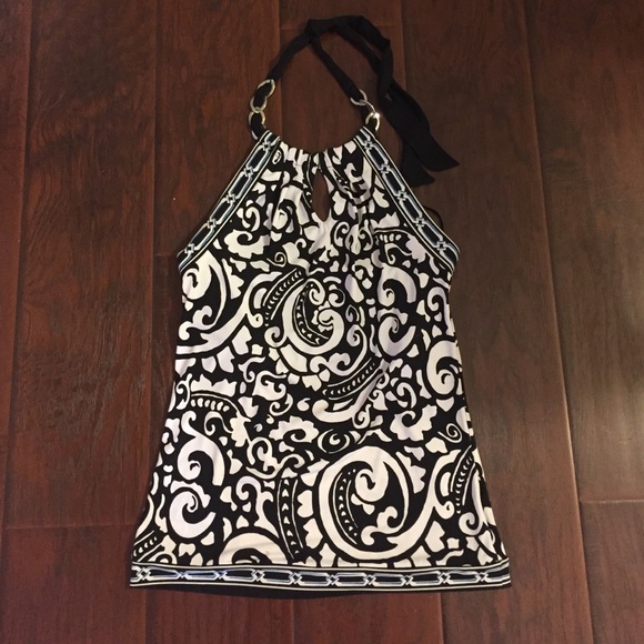 White House Black Market Tops - Black and white top