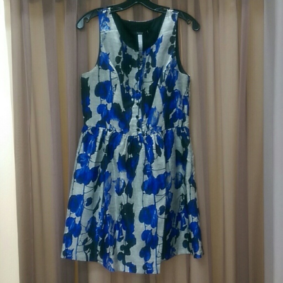 Kensie short blue/black/beige sleeveless dress