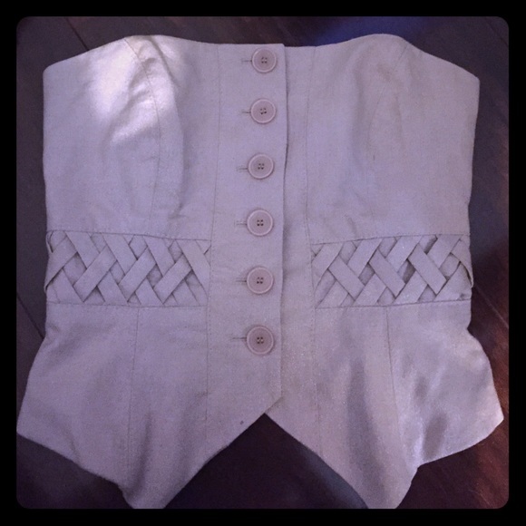 Bebe button up Tube top