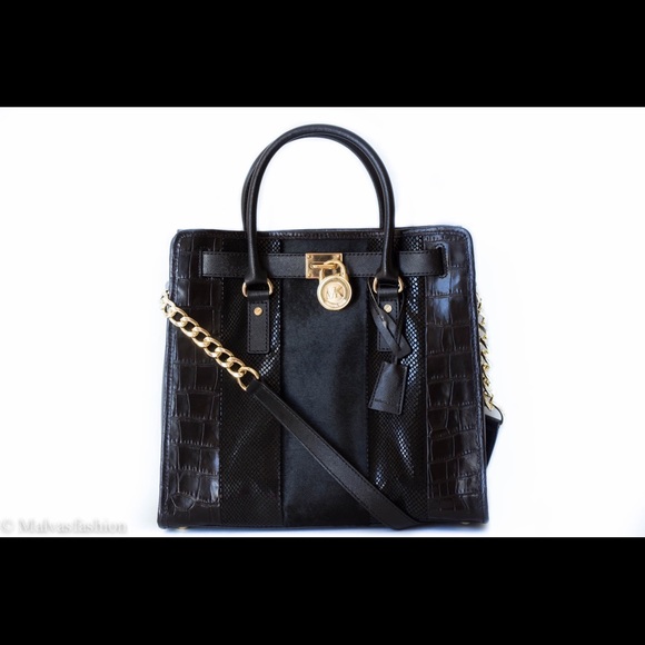 SOLD! MICHAEL KORS Hamilton Mixed Media NS Tote