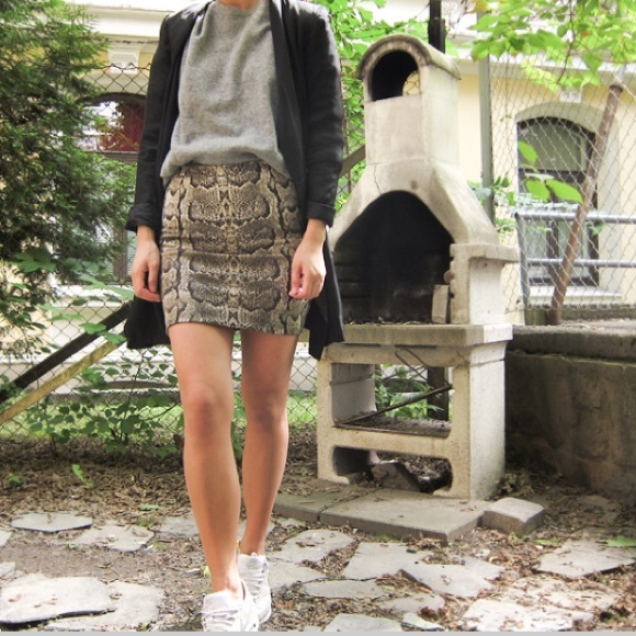 Snake print bandage mini