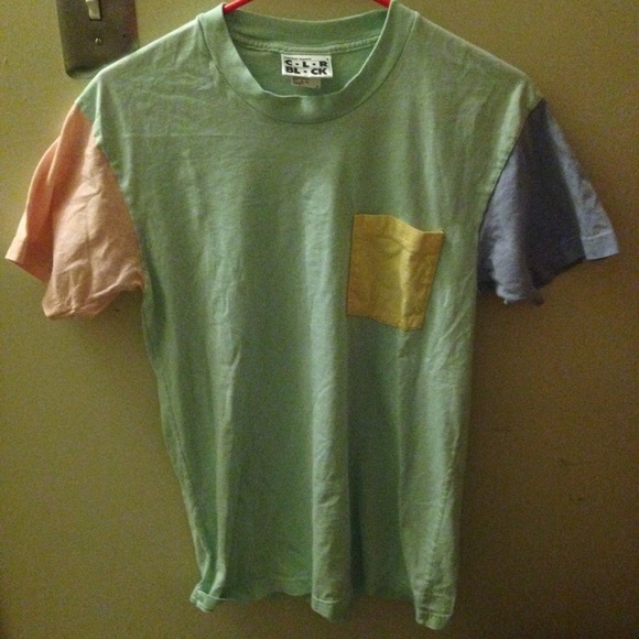 AMERICAN APPAREL COLORBLOCK TSHIRT