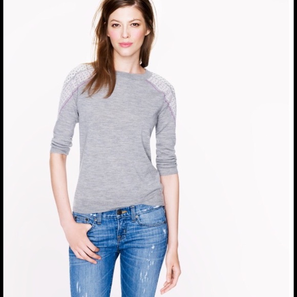J. Crew Merino Tippi Sweater with Embroidery