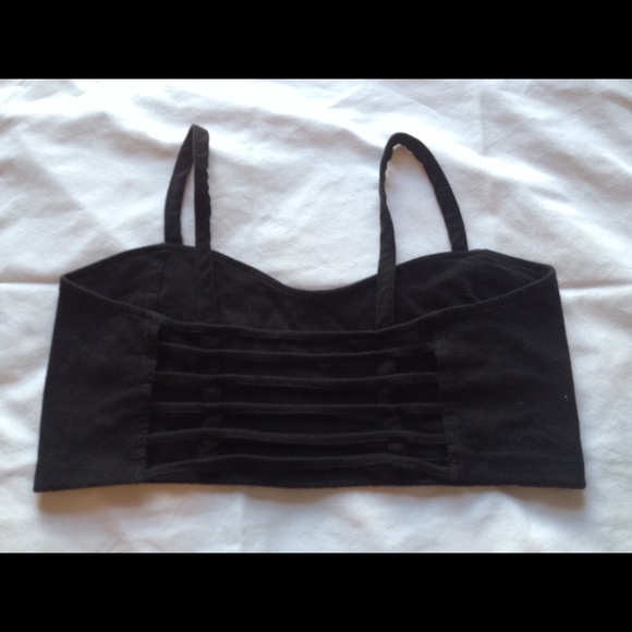 caged back bralette.