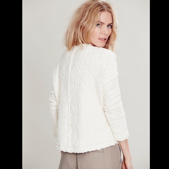 💜bundled Free People textured zip jacket Ivory - Picture 3 of 4