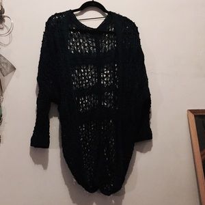 FREE PEOPLE KNIT SWEATER NAVY