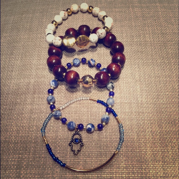 Stacking 4 bracelet set. *SOLD LOCALLY* - Picture 1 of 4