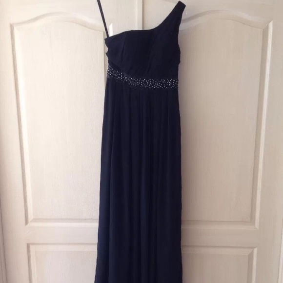 Bill Levkoff Style 163 One Shoulder Blk Sz8