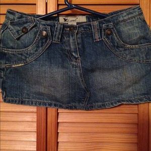 Denim mini skirt