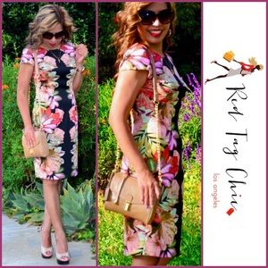 LONDON TIMES Mirror Print Scuba Dress