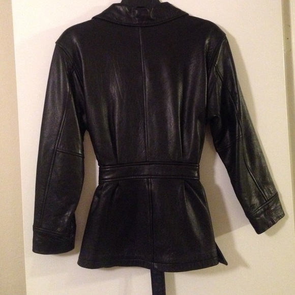 Kenneth Cole Reaction Black Calf Leather Jacket - Picture 2 of 4