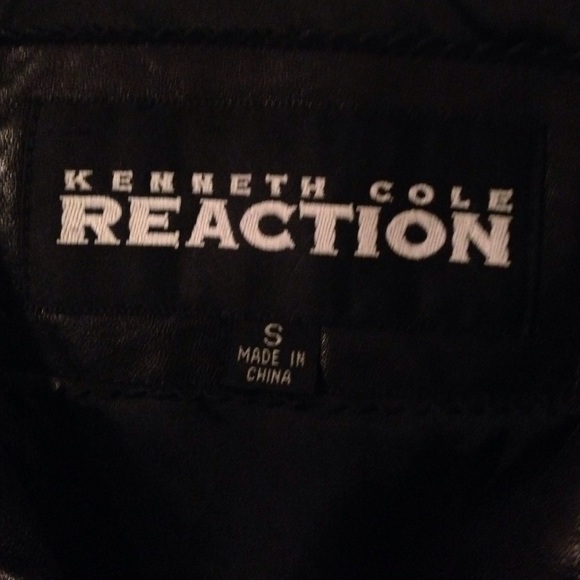Kenneth Cole Reaction Black Calf Leather Jacket - Picture 4 of 4