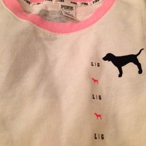 PINK long sleeve crew neck sweatshirt