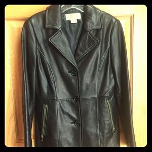 Black leather jacket