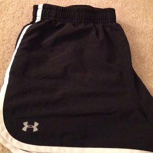 Under armour black running shorts