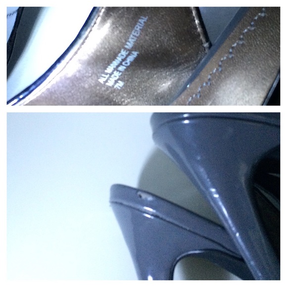 Cute Grey Slingback Pumps Size 7 - Picture 3 of 3