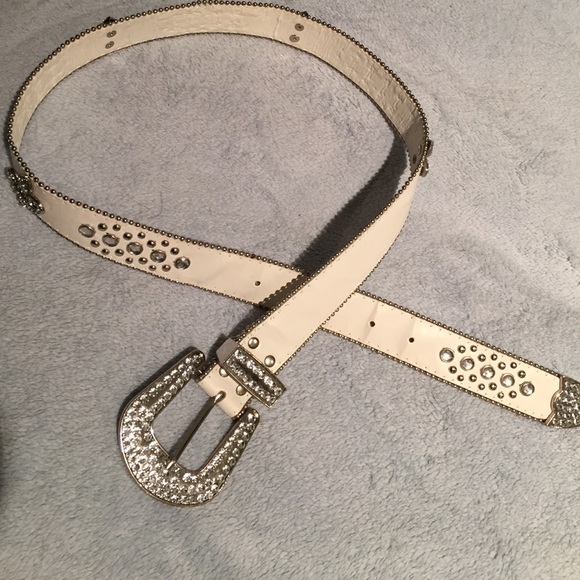 Buckle rhinestone belt