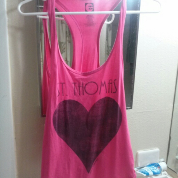 Hot pink racerback st Thomas tank