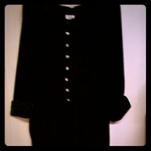 Little Black Dress with Decorative Buttons