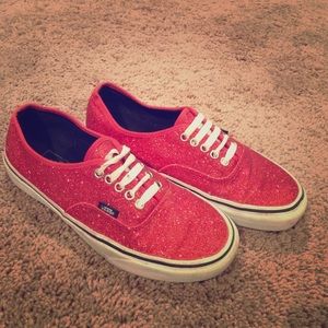 Red glitter Vans!